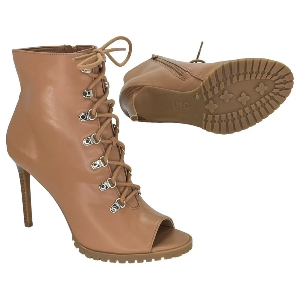 International Concepts Florita Lace Up Stiletto Heel Booties Size 8.5M - Picture 10 of 13